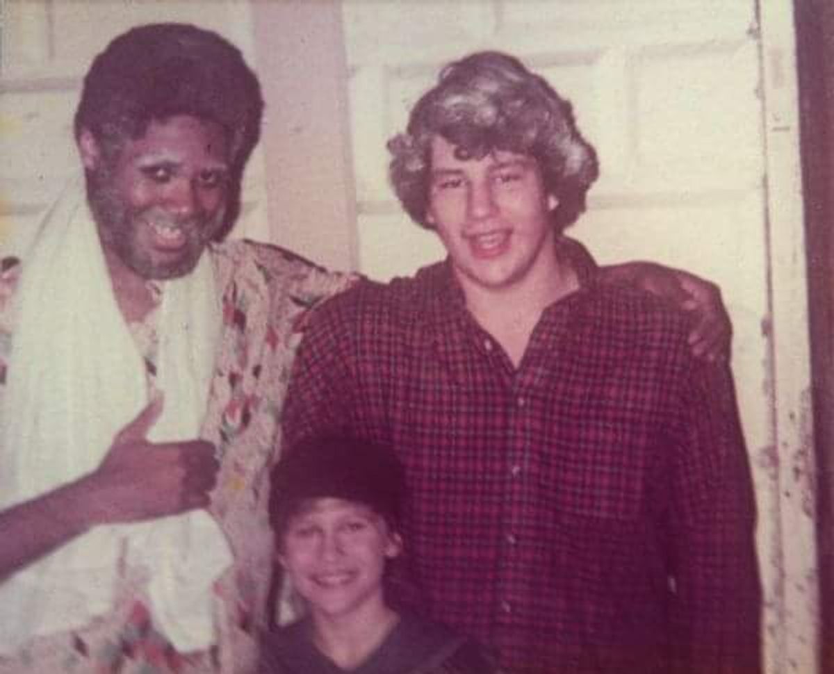 1981 EHP OLIVER! ACTORS AFTER SHOW!: Darryl Maximilian Robinson was Fagin, Temple Schultz was Oliver Twist and Joe McKesson was Mr. Brownlow in the playhouse revival of the Lionel Bart hit. 