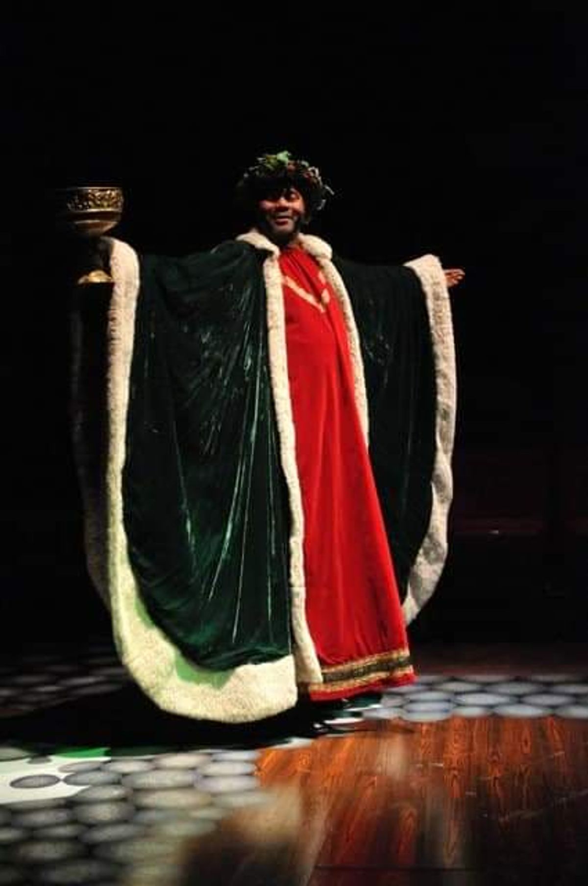 Top LA Role #6: Darryl Maximilian Robinson as The Ghost of Christmas Present and Others in The 2010 Glendale Centre Theatre musical staging of the Charles Dickens classic A Christmas Carol.