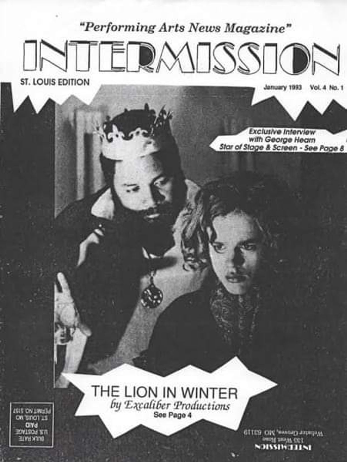 A King And His Heir: Darryl Maximilian Robinson as King Henry II and Philip Watt as Prince John appeared in a 1992-1993 St. Louis multiracial cast of The Lion In Winter by James Goldman.