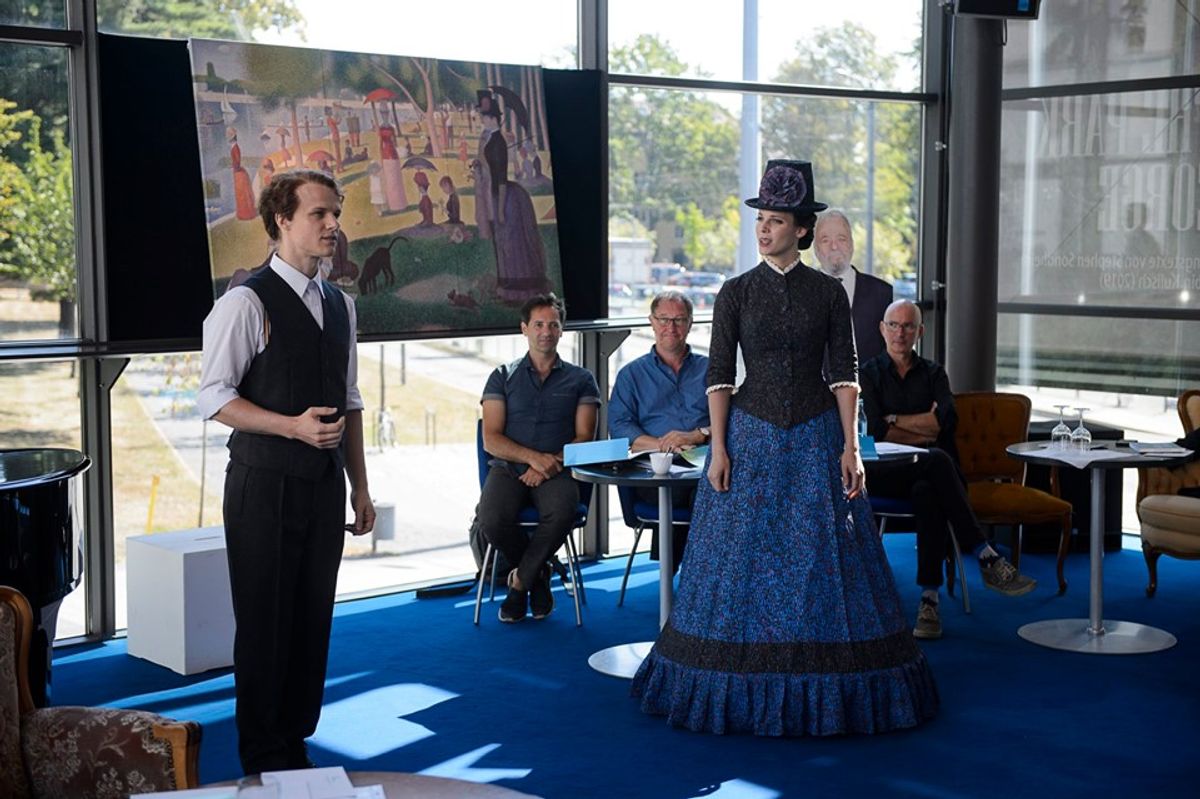 Press conference at the Landesbuehnen Sachsen, where first excerpts of SUNDAY IN THE PARK WITH GEORGE were presented Press conference at the Landesbuehnen Sachsen, where first excerpts of SUNDAY IN THE PARK WITH GEORGE were presented