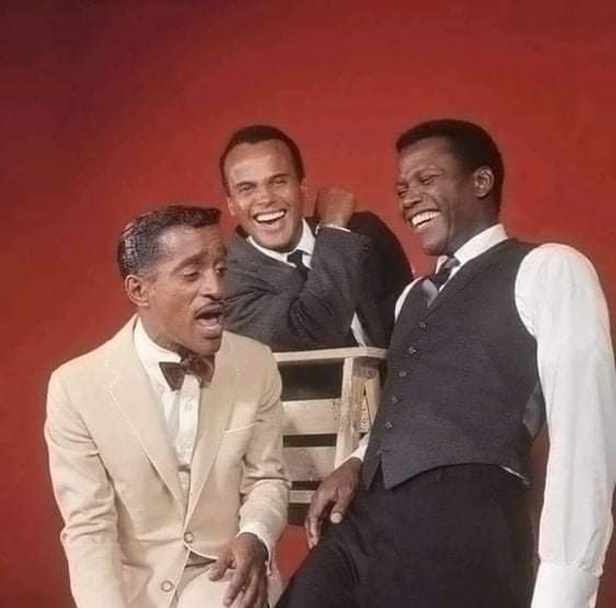 THE BLACK "RAT PACK"!: Though Sammy Davis, Jr. was already a member of Frank Sinatra's famed group of club members, during the 1960s, he would frequently meet with his fellow black entertainment industry stars Harry Belafonte and Sir Sidney Poitier to compare notes, ideas and to help and support and encourage other up and coming emerging young black stars including the incredible James Earl Jones.


