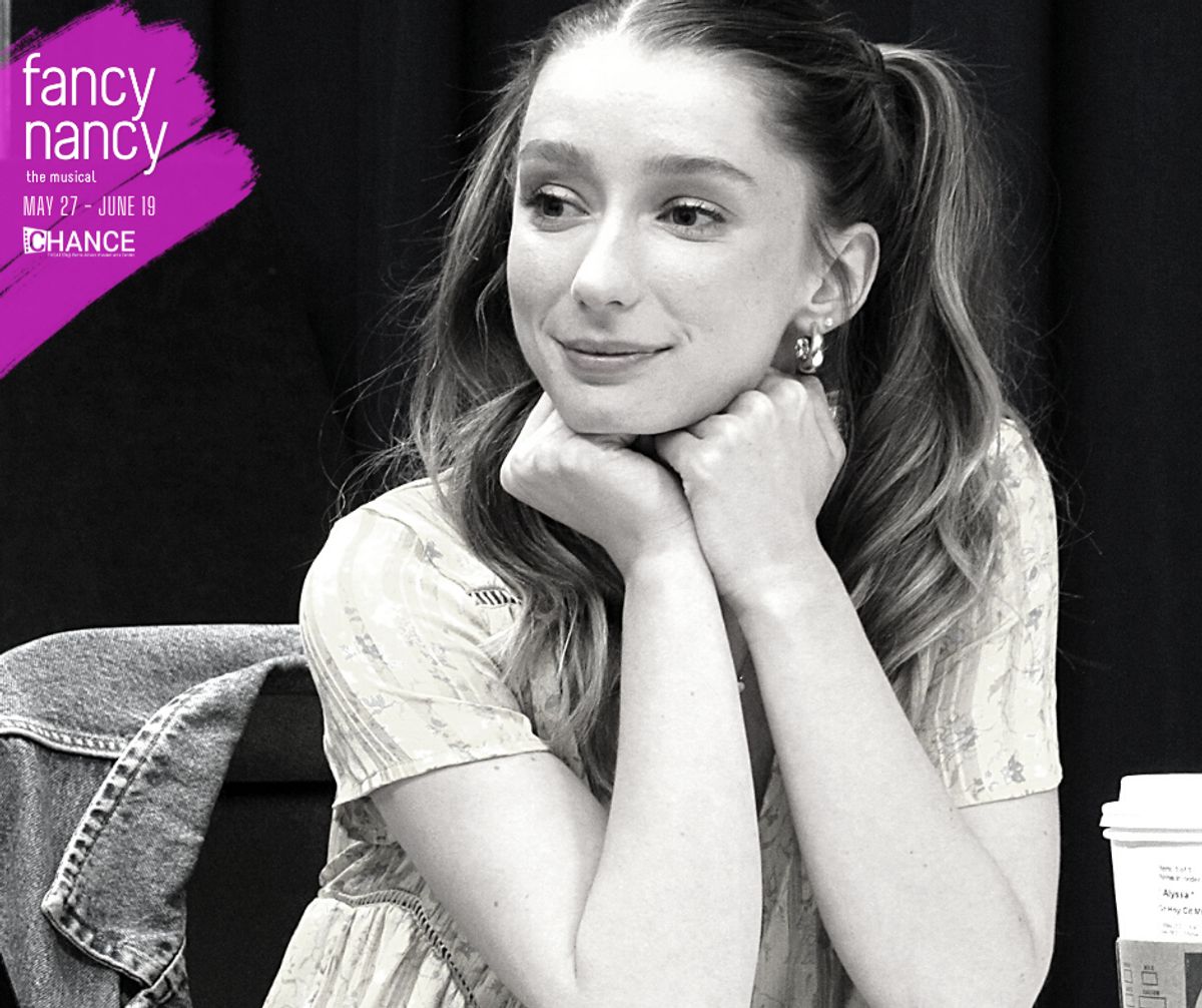 Alyssa Corella at their first readthru of "Fancy Nancy, The Musical" Set to run May 27 - June 19, 2022 at the Bette Aitken theater arts Center, this TYA musical adaptation of the wildly popular book series returns by popular demand. 