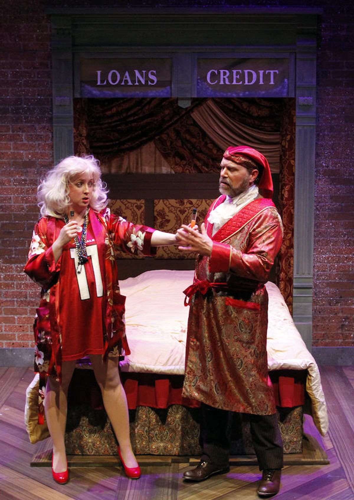 Scrooge and the Ghost of Christmas Present have a little talk. 
-Reg Madison Photography