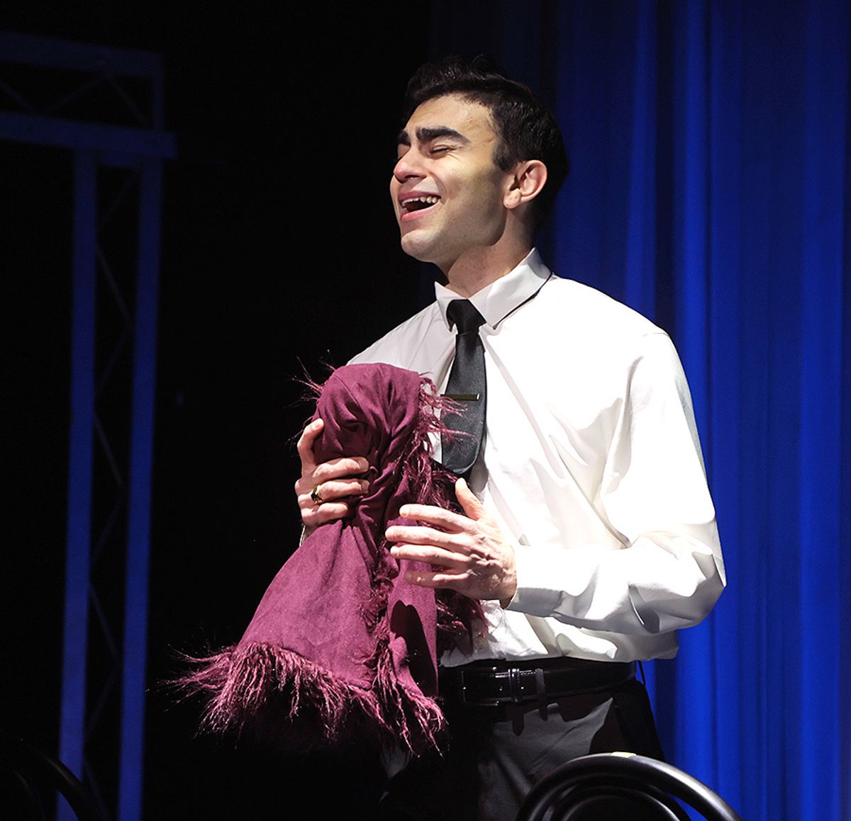 Frankie Valli (Gian Raffaele DiCostanzo) sings Fallen Angel in Beef & Boards Dinner Theatre''s production of Jersey Boys, now on stage through April 13. Frankie Valli (Gian Raffaele DiCostanzo) sings Fallen Angel in Beef & Boards Dinner Theatre''s production of Jersey Boys, now on stage through April 13.