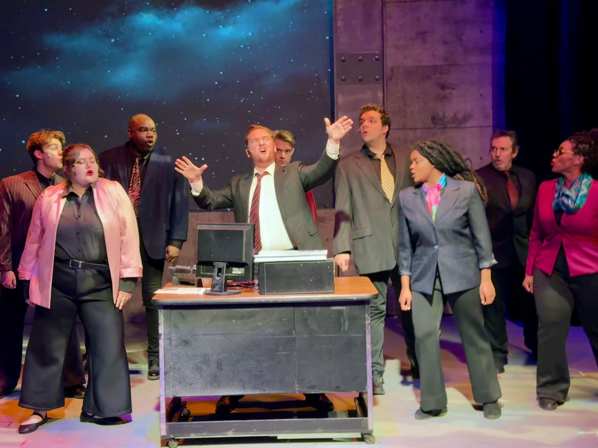 Carl (Dylan Jackson) and company sing This Is The Life Carl (Dylan Jackson) and company sing This Is The Life