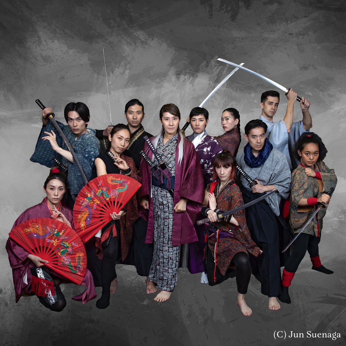 From left, MK Haresign, Taiju Nakane, Shieri Yamafuji, Norihiro Maruta, Kyo Kasumi, Akiko Fujiwara, Yuriko MIyake, Eureka Nakano Grimes, Milai Taguchi, Gen Parton-Shin, & Rina Majima. Photo by Suenaga