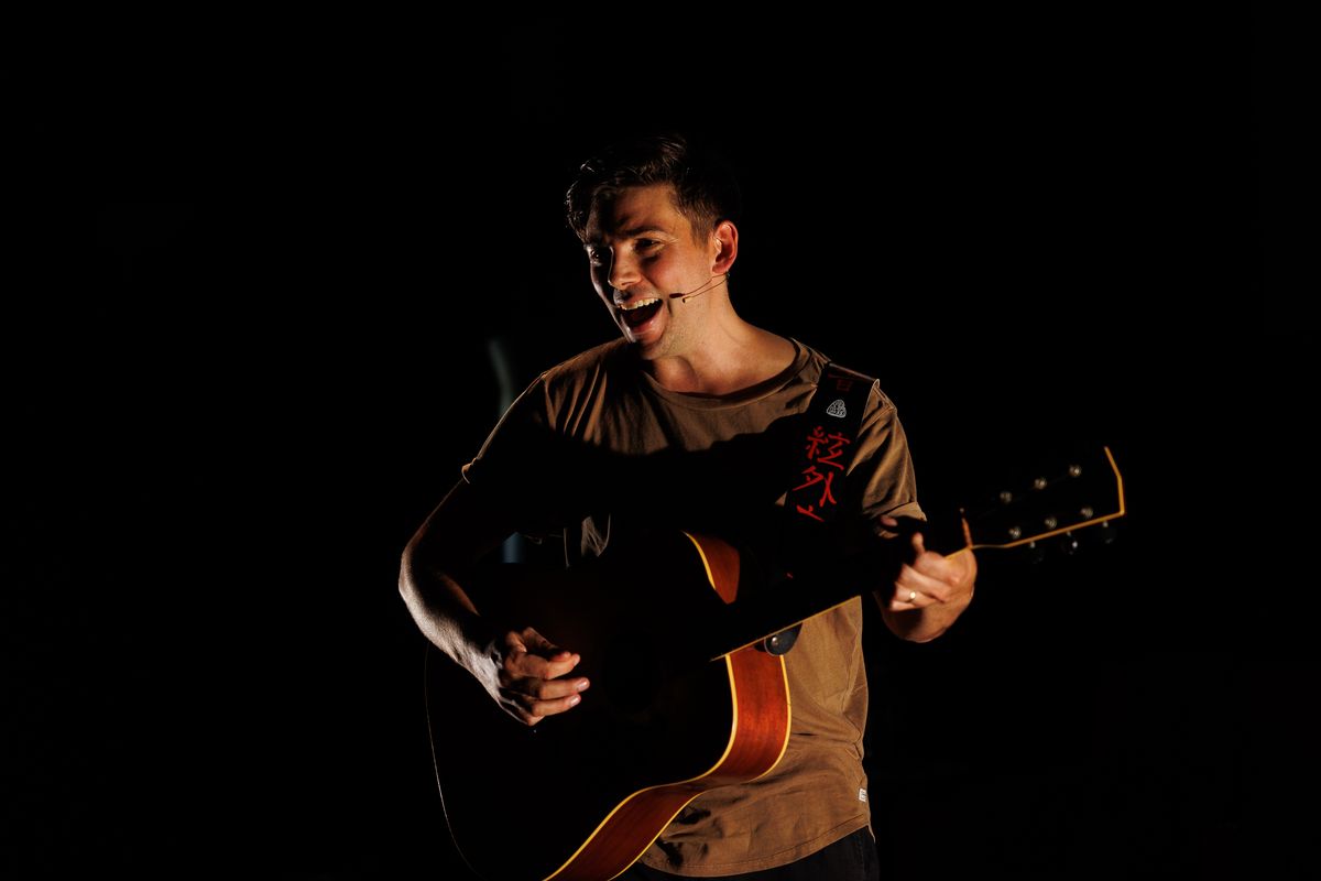 Scott Parker in Hillsong Boy. Image by Kate Williams for The Flying Nun by Brand X Scott Parker in Hillsong Boy. Image by Kate Williams for The Flying Nun by Brand X