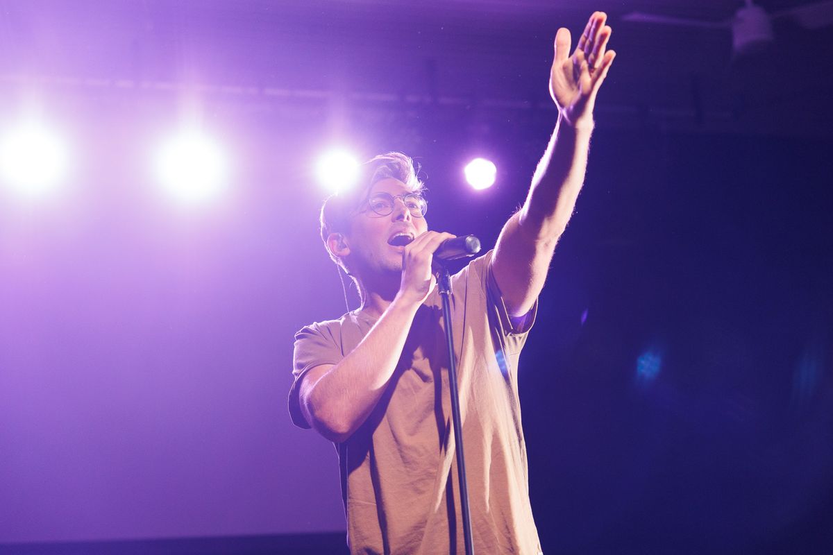 Scott Parker in Hillsong Boy. Image by Kate Williams for The Flying Nun by Brand X Scott Parker in Hillsong Boy. Image by Kate Williams for The Flying Nun by Brand X