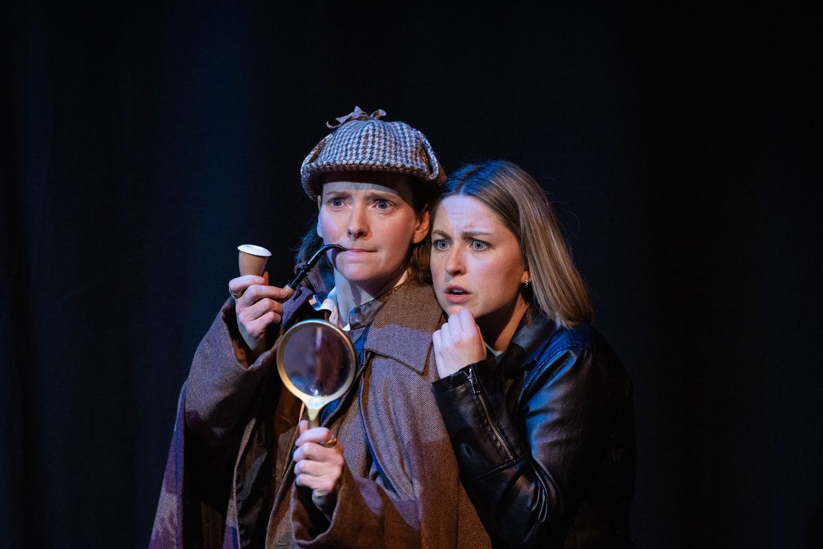 Lindsay Welliver as Ms Sherlock Holmes, with Karin Terry as Ms Joan Watson. Photo by Shanna Paxton Photography Lindsay Welliver as Ms Sherlock Holmes, with Karin Terry as Ms Joan Watson. Photo by Shanna Paxton Photography
