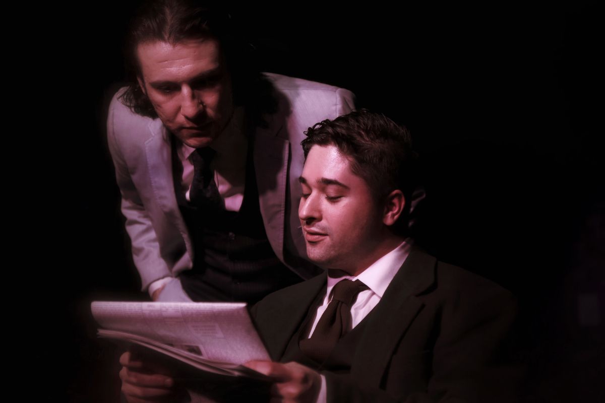 Eric Lander as Richard Loeb and Jake Perreault as Nathan Leopold. (Photo Credit: Dave Cantelli)