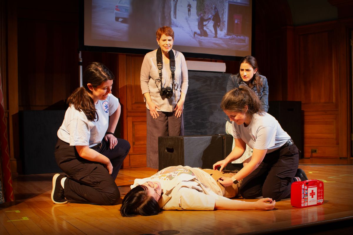 Kendra Culley, Wiley Delisa, Su Reid-St. John, Jillian Kenny and Lindsay Repka in Kodachrome with The Shelburne Players, April 2024.