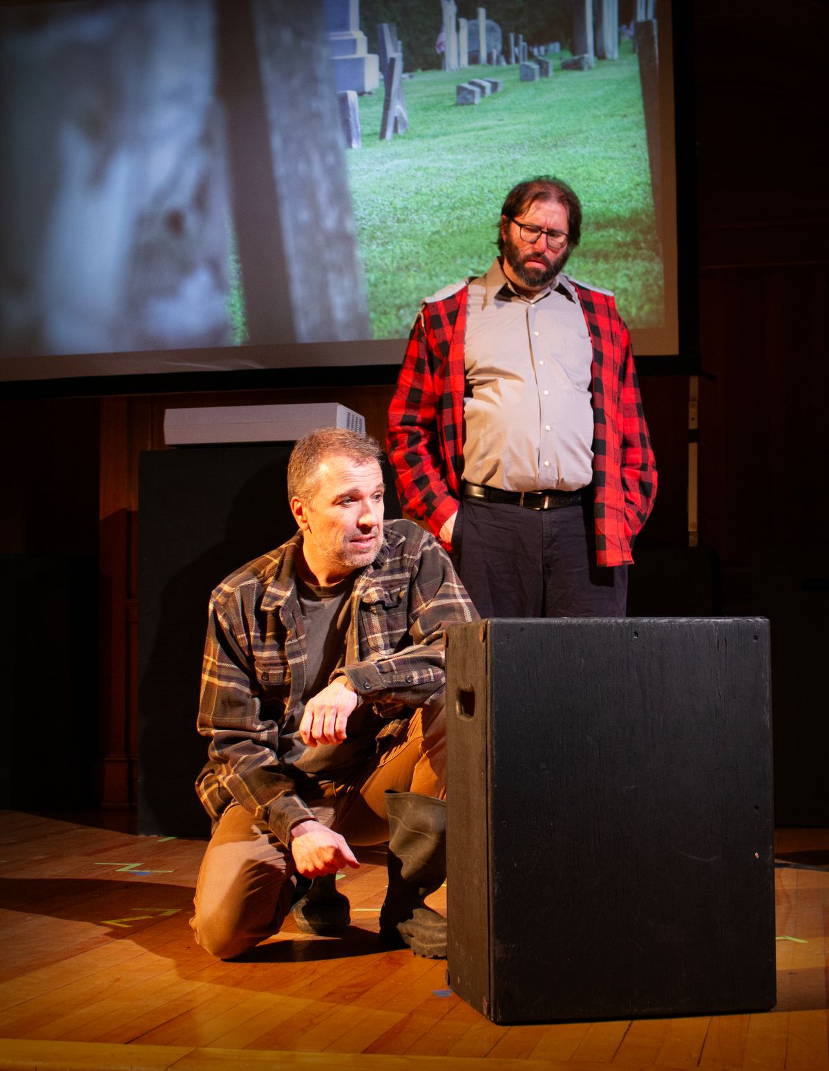Tiki Archambeau and Patrick Houle in Kodachrome with The Shelburne Players, April 2024.