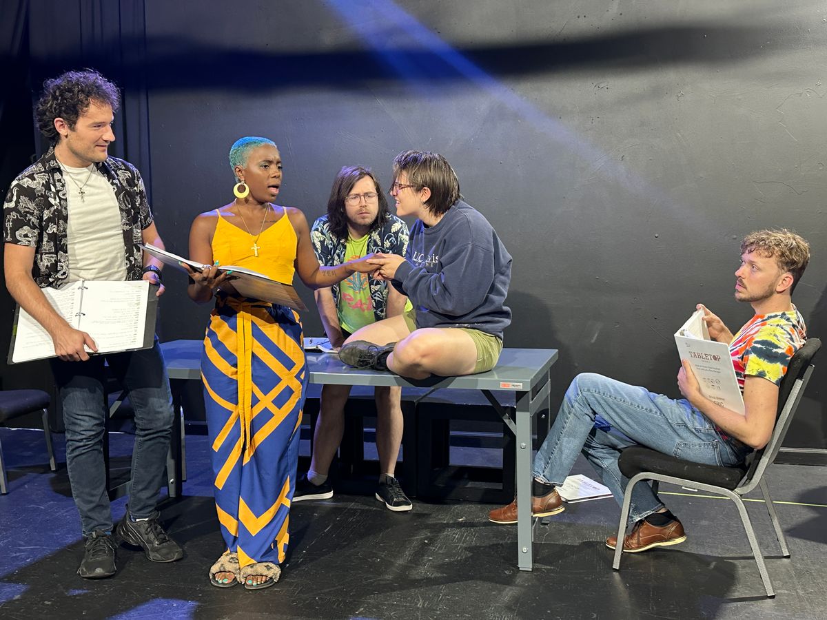 Early Rehearsals  L to R - Skylar Gaines, Mayila Jones, Nyc Ciel, Juliet Johnson and Brock Birkner.