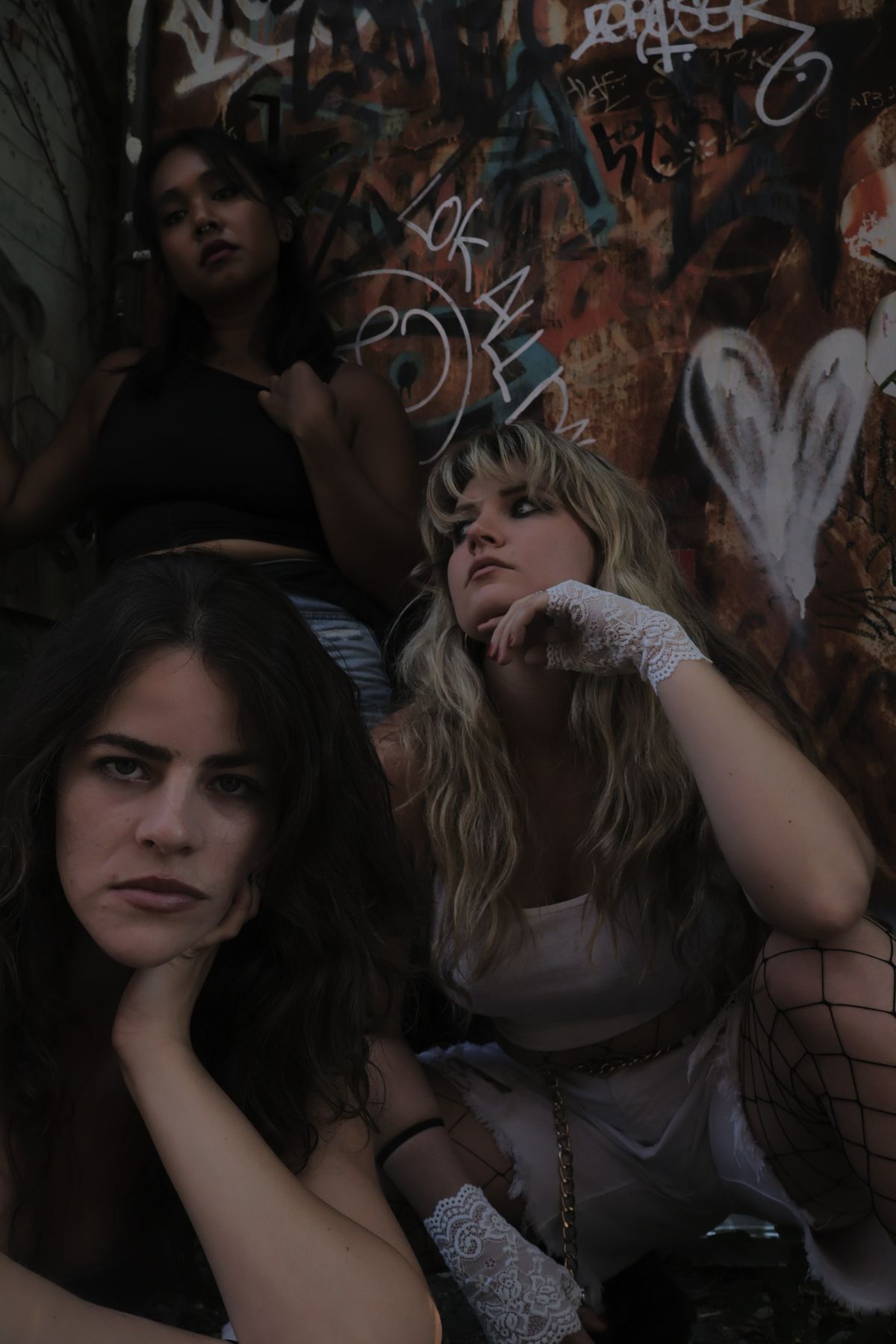 Girls Unwanted. Back L-R: Marline Yan as Ash, Ziggy Schulting as Hanna Front: Alexandra Floras-Matic as Kat Girls Unwanted. Back L-R: Marline Yan as Ash, Ziggy Schulting as Hanna Front: Alexandra Floras-Matic as Kat