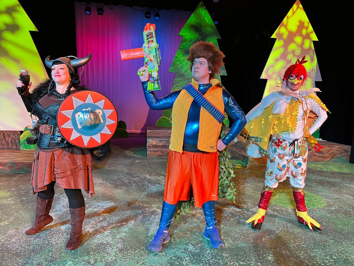 Little Red Riding Hood (and The Power Mutants) by Ed Monk. Opening at the SFCC Spartan Theatre on Feb 28! Photo by The Spartan Theatre.