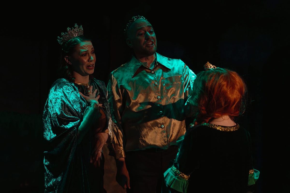 Queen Lillian, King Harold, & Young Fiona (Brandy Raper, Devon Watkins, & Sloan Baumann)