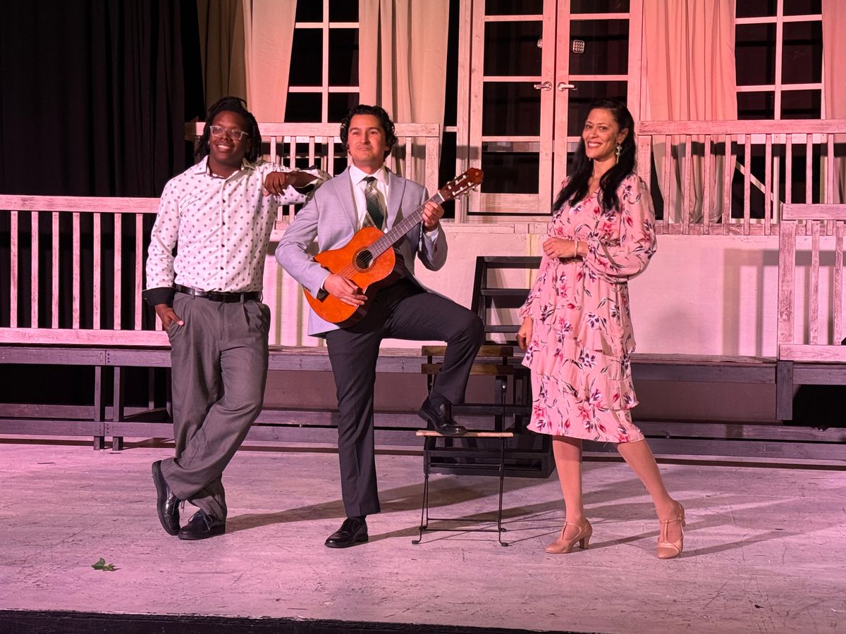 Max, Elsa and the Captain have a musical moment