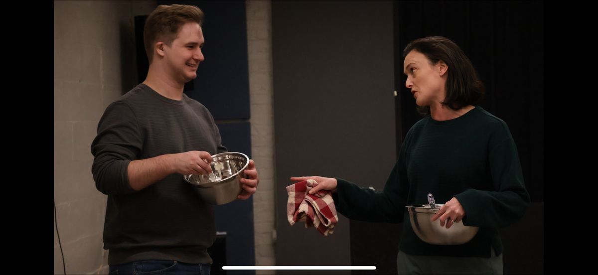 Adam Nyhoff as Spencer and Elizabeth Dilley as Helen.  Photo credit: Cat Brooks