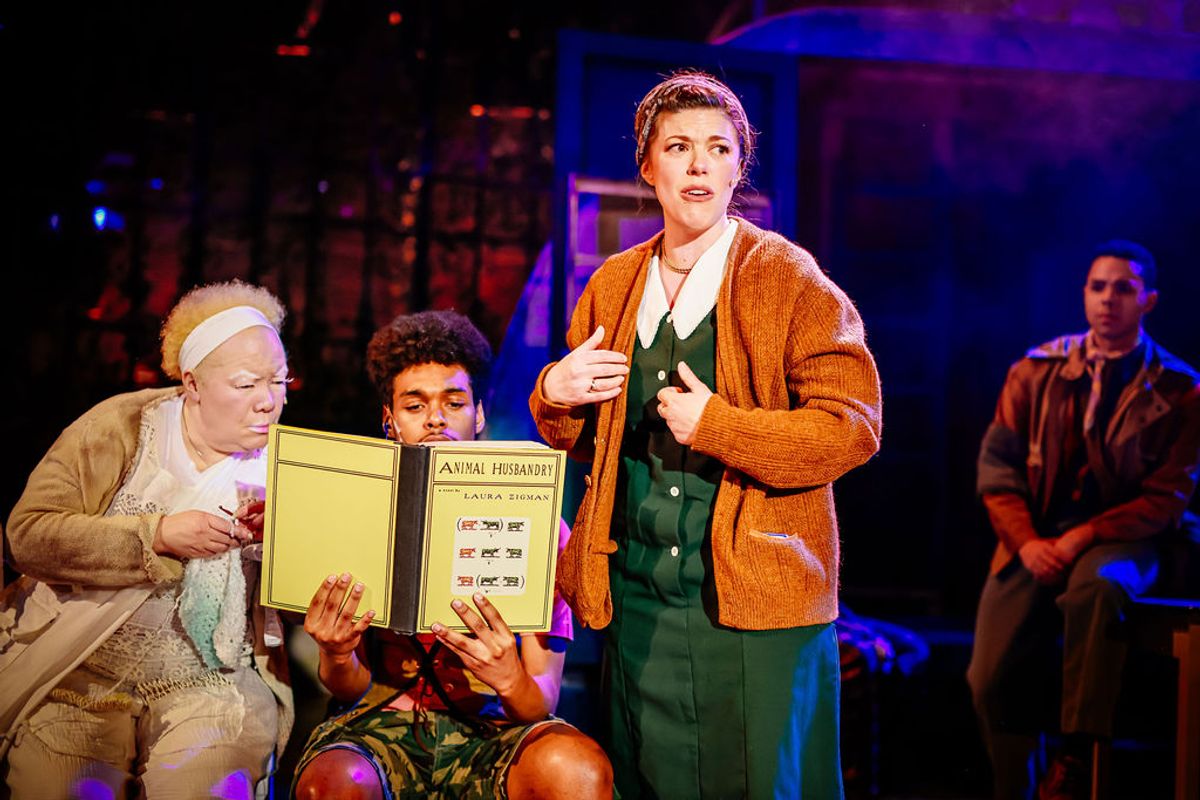 Gayle E. Martin (Milky White), Tsumari Patterson (Jack), Sarah B. Stevens (Jack''''s Mother), Aidan B. Jones (Narrator) Photo by Michele Anliker Gayle E. Martin (Milky White), Tsumari Patterson (Jack), Sarah B. Stevens (Jack''''s Mother), Aidan B. Jones (Narrator) Photo by Michele Anliker