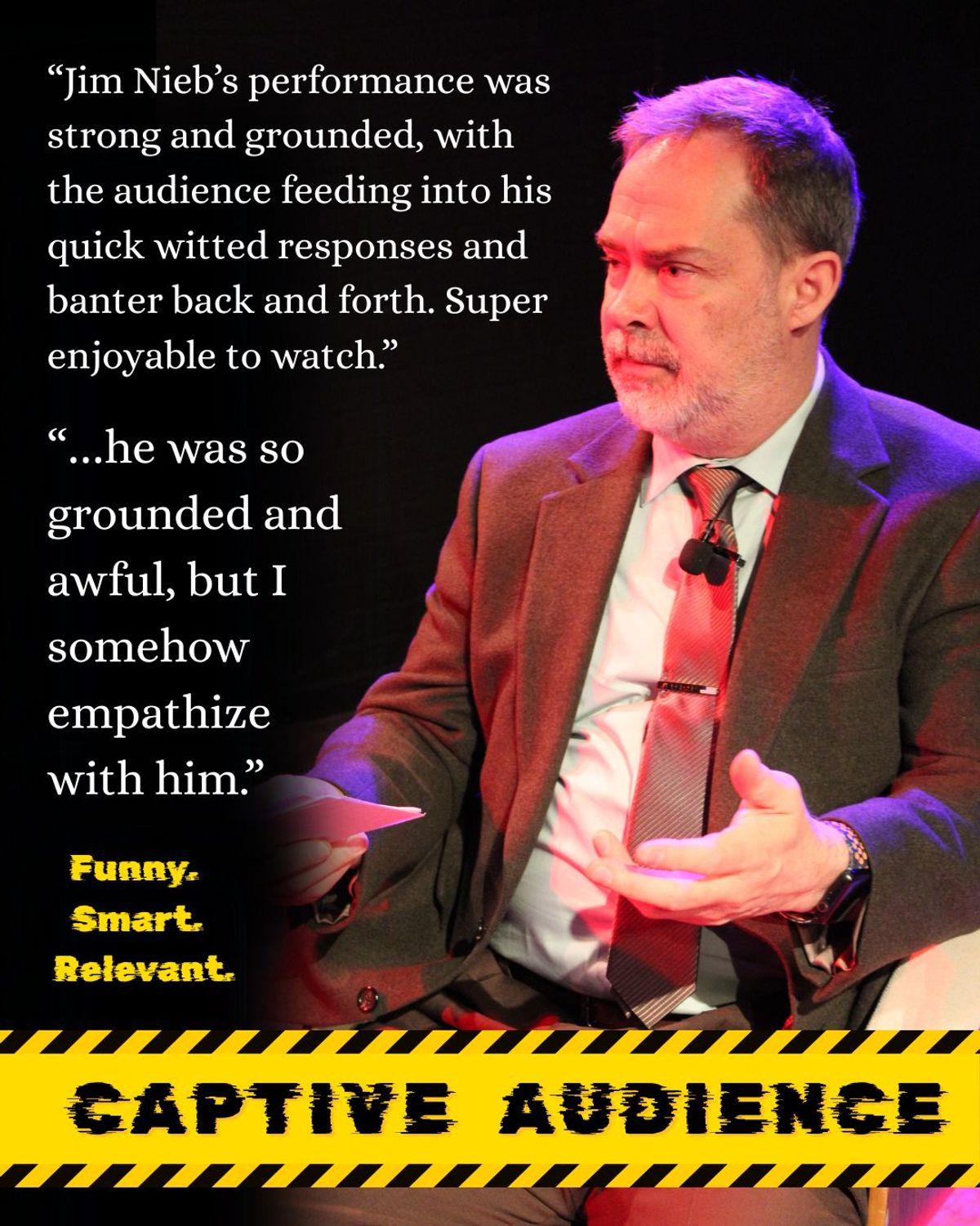 Reviews. Pictured: Actor Jim Nieb Reviews. Pictured: Actor Jim Nieb