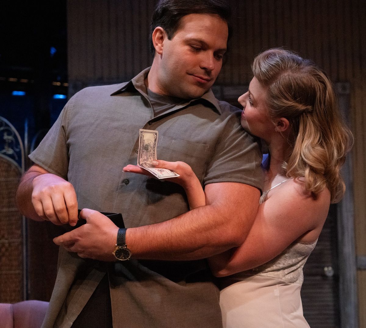 William Windle as Stanley Kowalski and Lauren Bouquet as Stella Kowalski  Photo credit: John Rogers