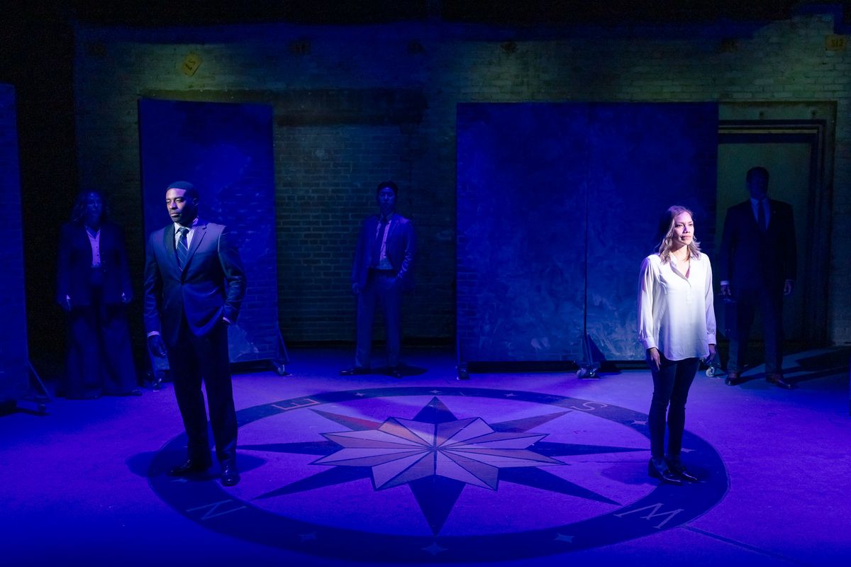 Pictured L to R: Barbara - Jessica Ires Morris*, Glenn - Christian Telesmar*, Warren - Dan Lin, Victoria - Cheryl Uma a*, Bob - Leandro Cano*  Photo by Brooke Burton  *=Member of Actors Equity Associa