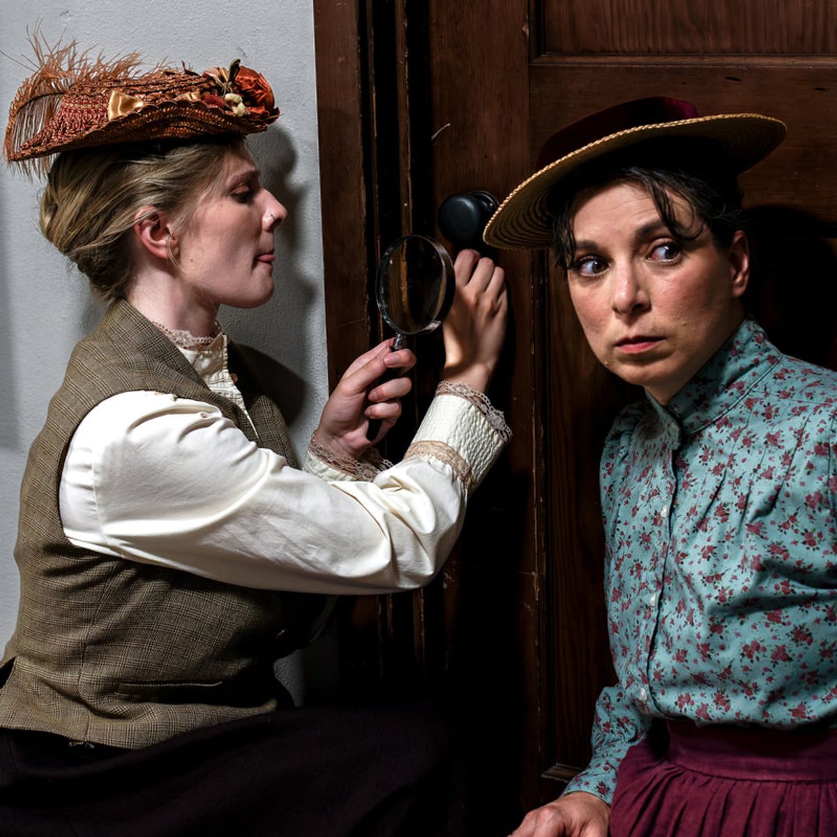 Against all odds, Sherlock (Cami Kintana) and Watson (Jesica Avellone) persist in their investigation.   Photo by Jacq Babb.