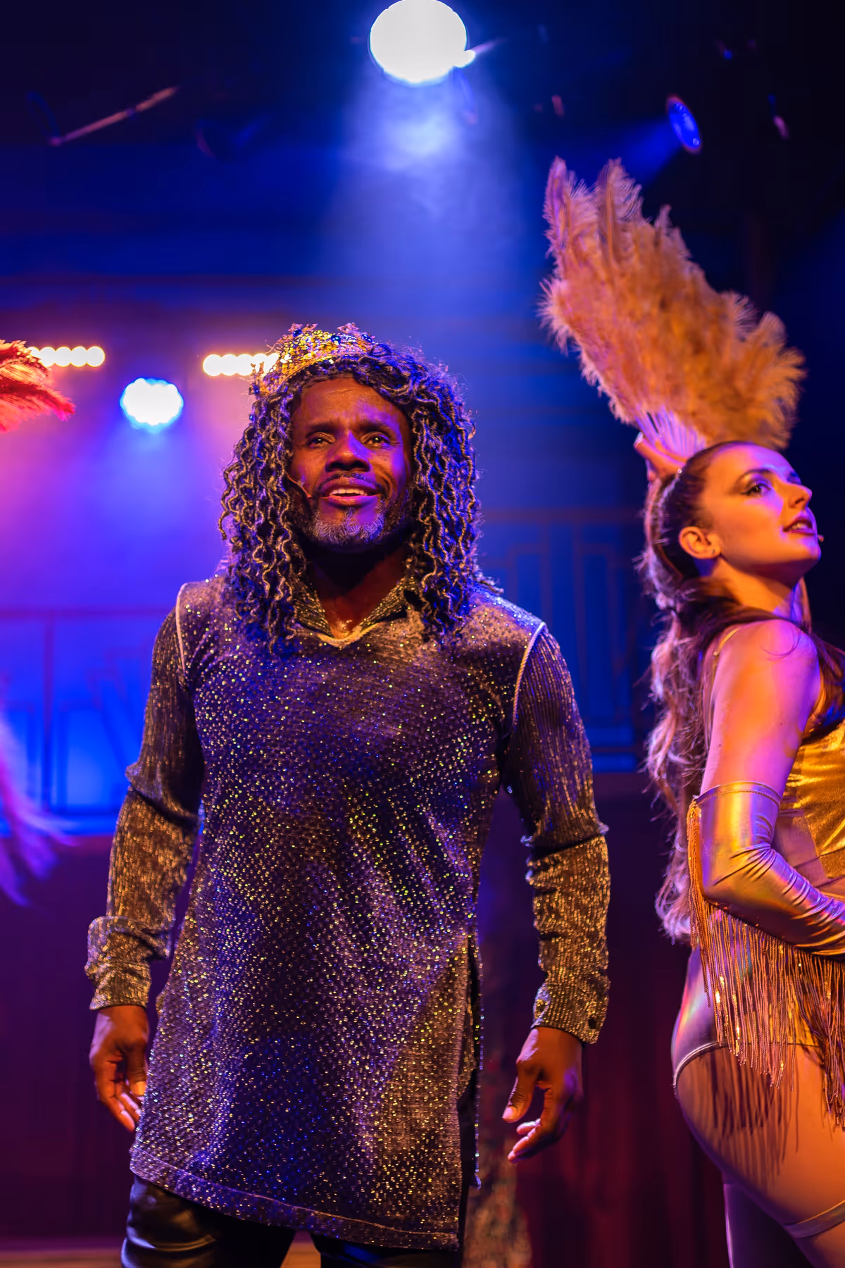 Dwayne Clark as Charlemagne and Sarah Takash, Silk Artist.