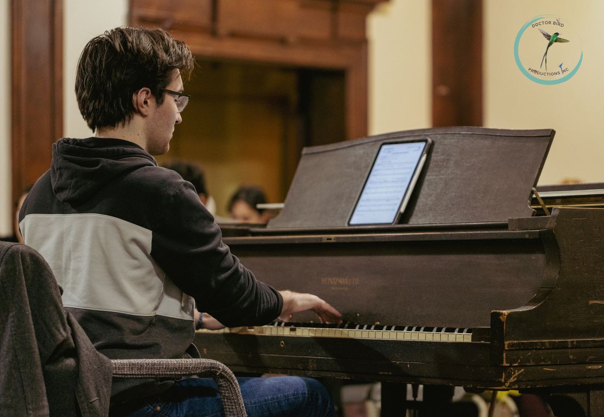 Photo of Assistant Musical Director Jayden Browne in rehearsal by Mehvish Ali Photo of Assistant Musical Director Jayden Browne in rehearsal by Mehvish Ali