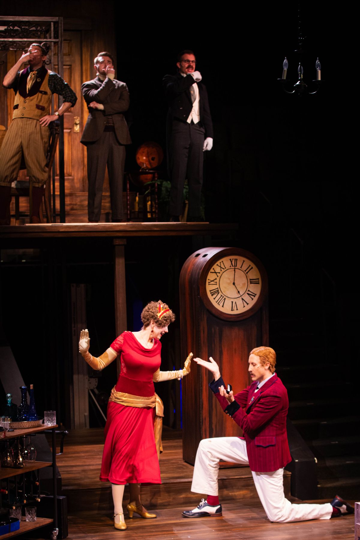 Bryan Dayley as Robert, Adam Packard as Chris, Samuel Wright as Dennis, Britty Marie as Sandra, and Dan Radford as Max  Phot Credit: Vanessa Olson