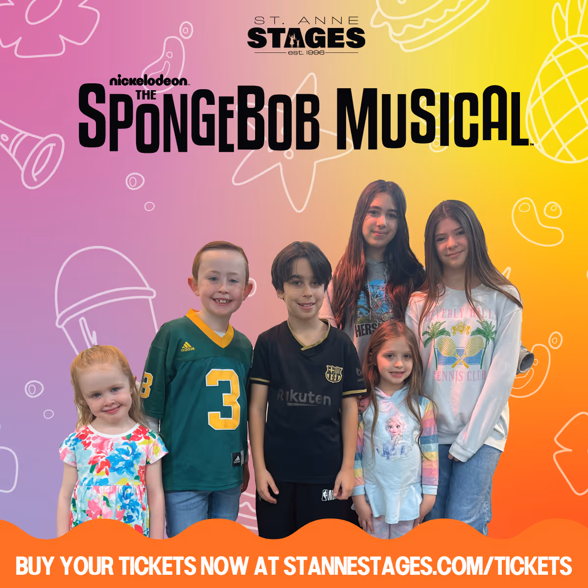 Pictured from left to right: Kennedy Murphy, Declan Murphy, Andrew McConnell, Hannah McConnell, Emma Rose Otten, Acadia Zurburg