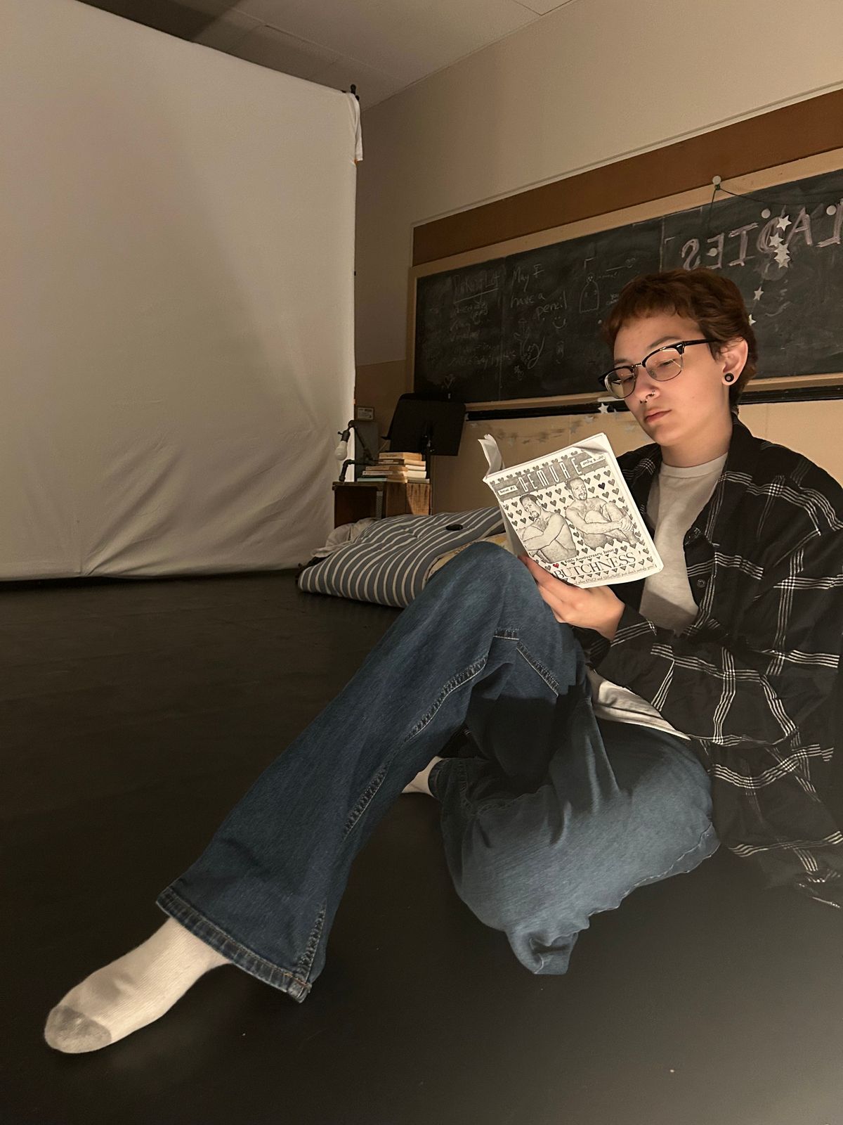 Gabe just hanging out in the studio