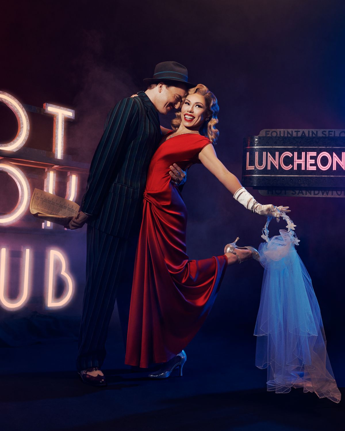 From left: Mark Uhre and Jennifer Rider-Shaw, Guys and Dolls. Stratford Festival 2026. Photo: Dariane Sanche. From left: Mark Uhre and Jennifer Rider-Shaw, Guys and Dolls. Stratford Festival 2026. Photo: Dariane Sanche.