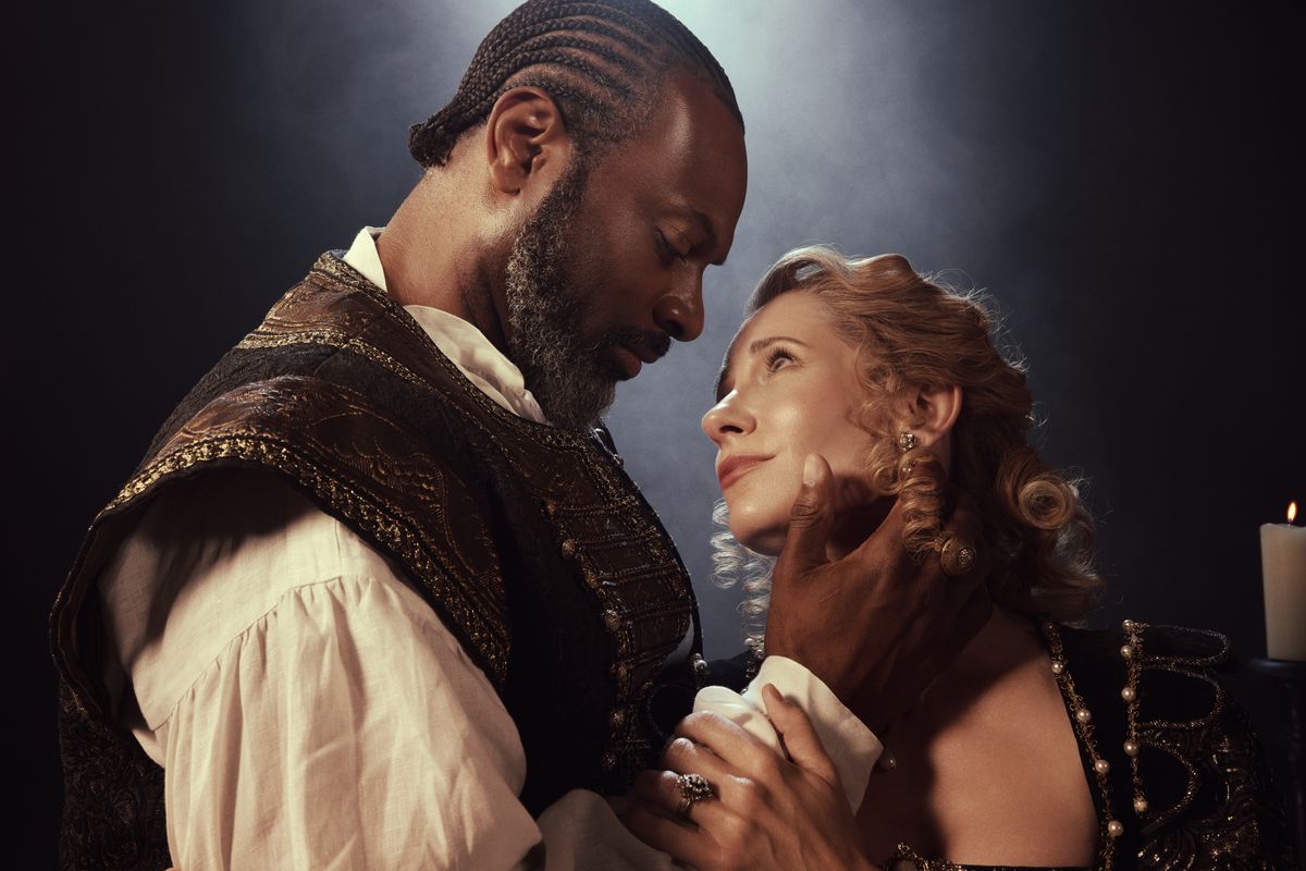From left: Andr Sills and Krystin Pellerin, Othello. Stratford Festival 2026. Photo: Dariane Sanche. From left: Andr Sills and Krystin Pellerin, Othello. Stratford Festival 2026. Photo: Dariane Sanche.