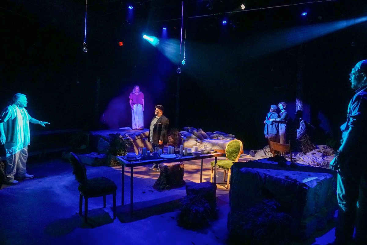Cast of Sagittarius Ponderosa at Austin Rainbow Theatre closing November 1, 2025