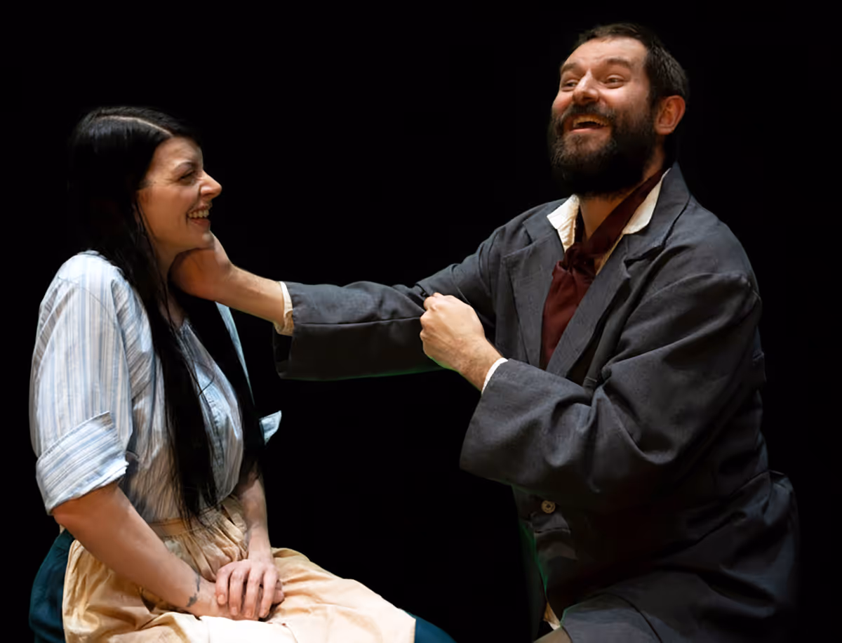 ''Sarah'' (Michelle Charisse) and ''Manus'' (Myles Hughes) Photo credit Russell Maynor ''Sarah'' (Michelle Charisse) and ''Manus'' (Myles Hughes) Photo credit Russell Maynor