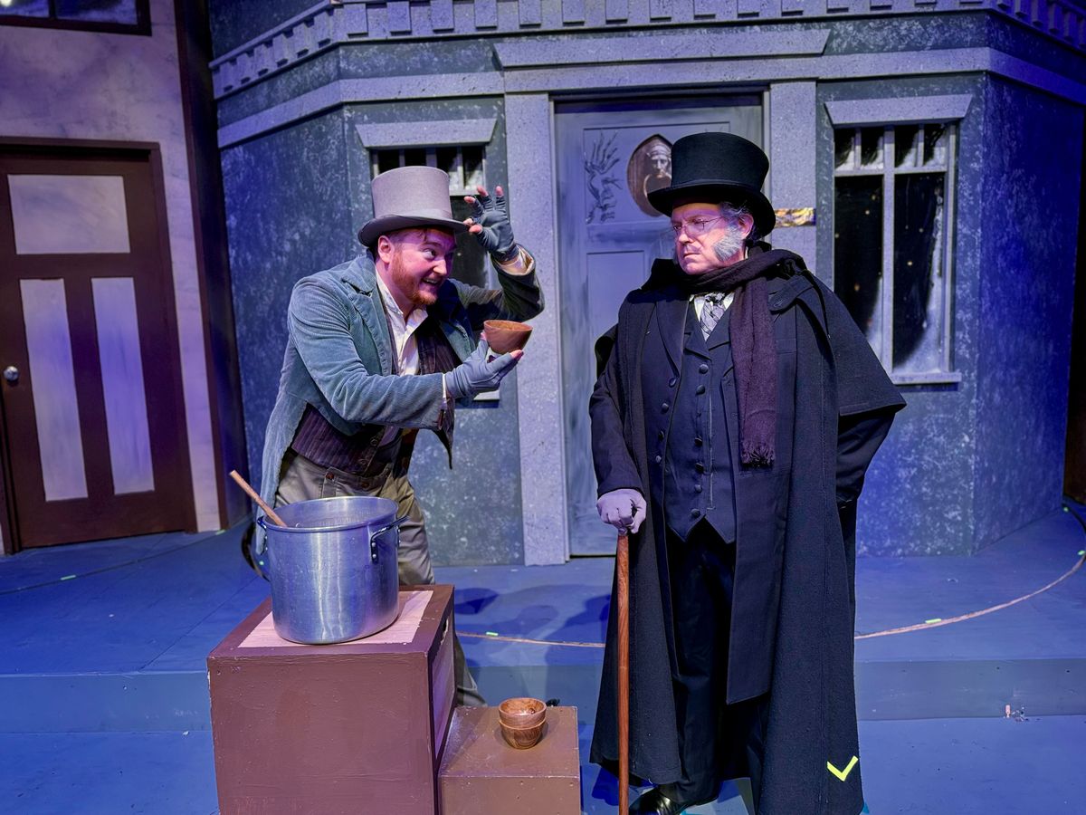 Chris Beiser as Scrooge; Dylan Jackson as Tom Jenkins Chris Beiser as Scrooge; Dylan Jackson as Tom Jenkins