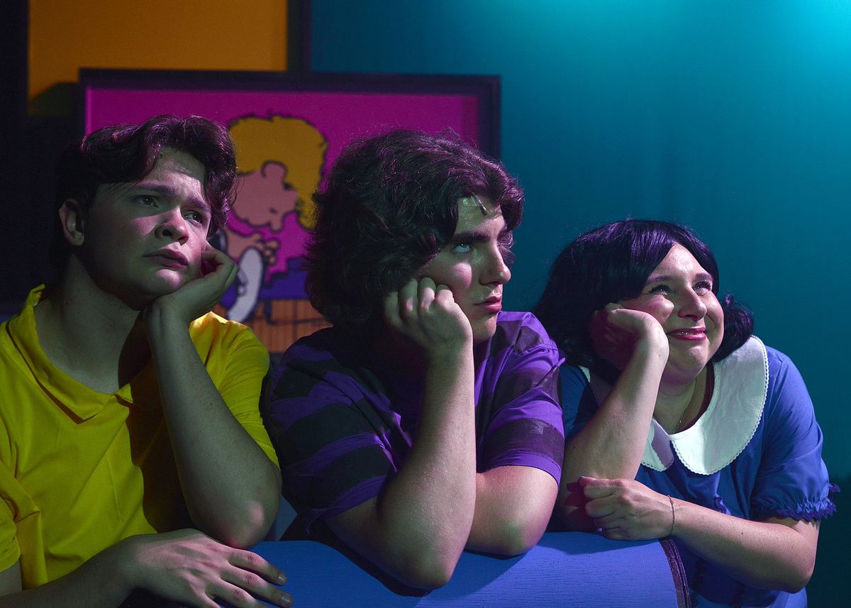 Heather Hall (Lucy), Paul Schoeller (Schroeder) and Jackson NIchols (Charlie Brown) in the Stagework Theater production of You''re a Good Man Charlie Brown. Heather Hall (Lucy), Paul Schoeller (Schroeder) and Jackson NIchols (Charlie Brown) in the Stagework Theater production of You''re a Good Man Charlie Brown.