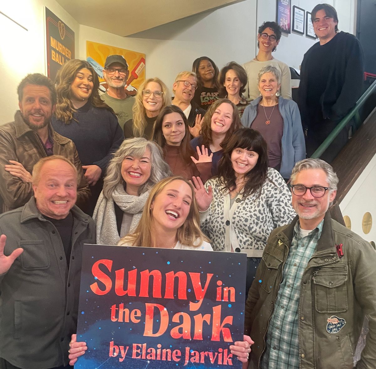 The Sunny in the Dark Cast and Creative Team celebrate the first rehearsal!