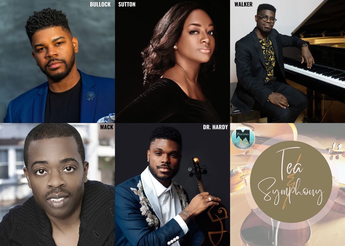 Tea & Symphony: (L-R) Phillip Bullock, Brandie Inez Sutton, Kyle P. Walker, Anthony Mack, and Dr. Edward W. Hardy, Pocono Mountain Music Festival (2024) Tea & Symphony: (L-R) Phillip Bullock, Brandie Inez Sutton, Kyle P. Walker, Anthony Mack, and Dr. Edward W. Hardy, Pocono Mountain Music Festival (2024)