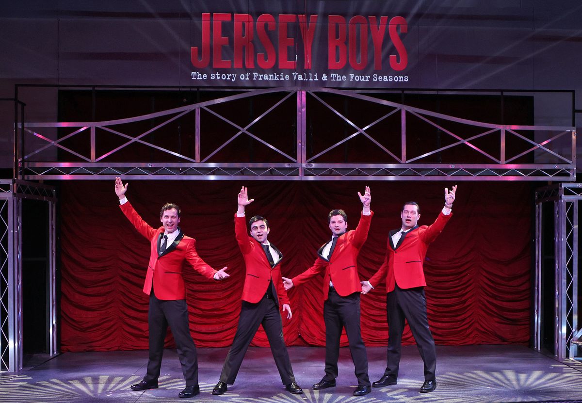 Beef & Boards Dinner Theatres presents Jersey Boys, the story of Frankie Valli and The Four Seasons, now on stage through April 13. Beef & Boards Dinner Theatres presents Jersey Boys, the story of Frankie Valli and The Four Seasons, now on stage through April 13.