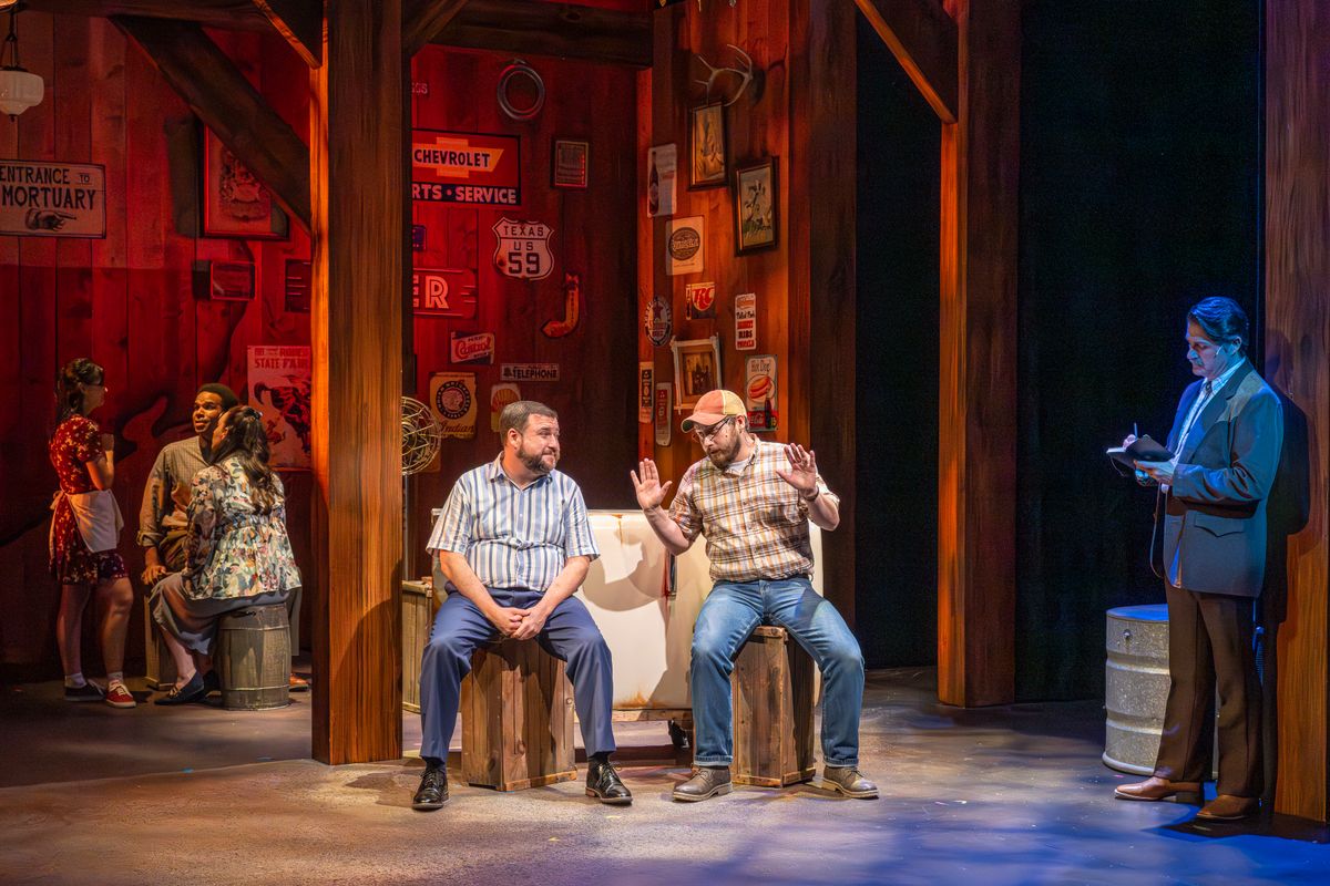 Haley Jones, Dante Sterling, Marie Lemon, Todd Buonopane, David Couter, and Ralph Prentice Daniel in Southern Harmony at Wellfleet Harbor Actors Theater (production photos: Michael and Suz Karchmer, a