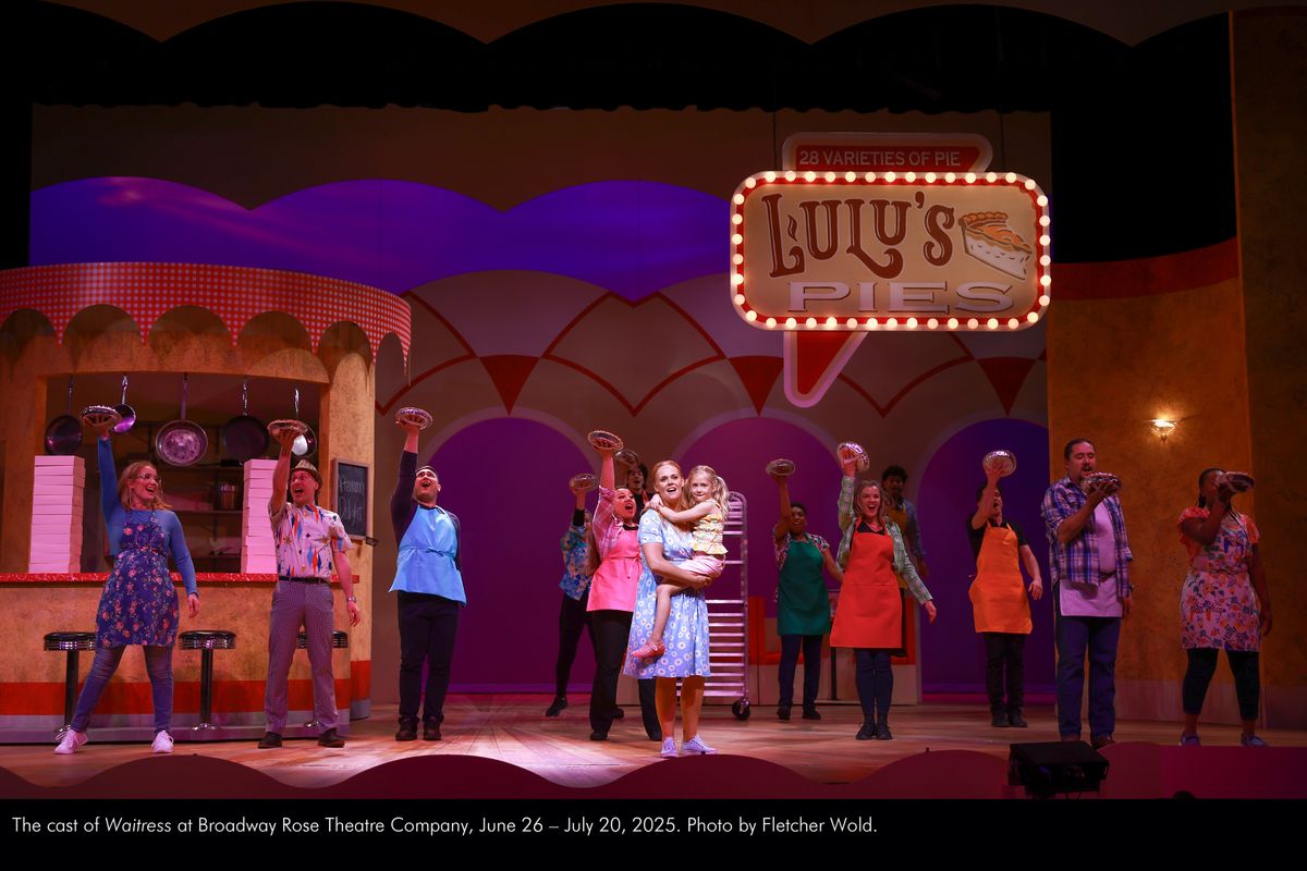 Company of Waitress at Broadway Rose Theatre Company