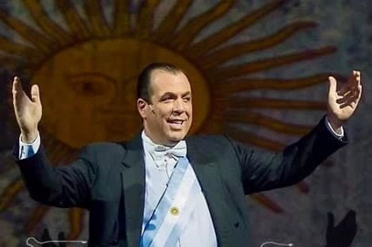 Bob Gatchel as Juan Peron in EVITA at the Milburn Stone Theatre, North East, Maryland