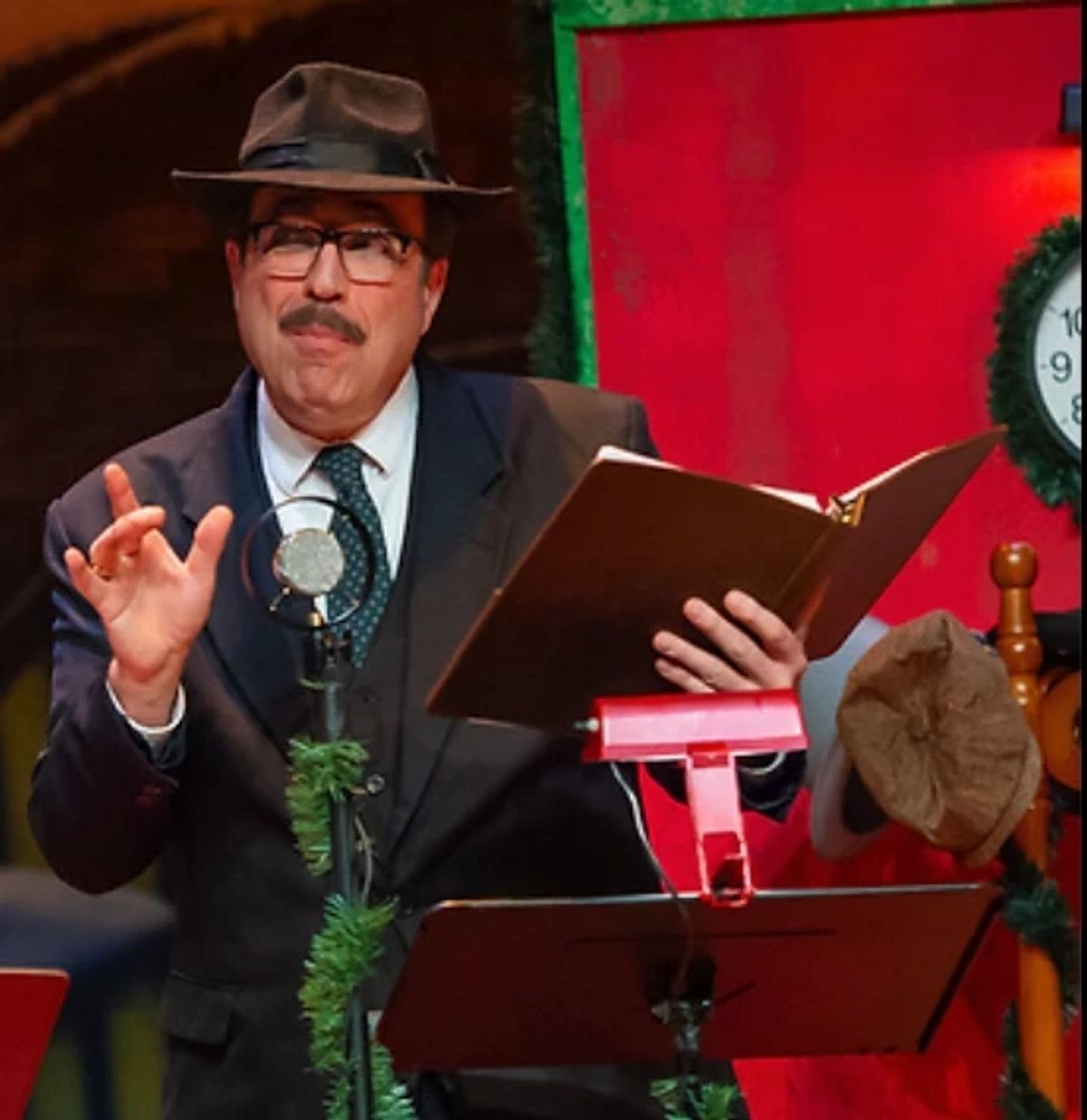 Bob Gatchel as Wallace Ainsely in MIRACLE ON 34th STREET: LIVE RADIO STAGE MUSICAL at the Milburn Stone Theatre, North East, Maryland