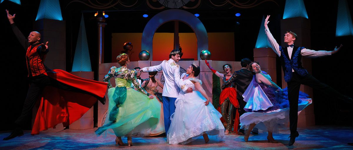 Cinderella (Grace Ellis Solomon) and the Prince (Carmine Mastrokostas), center, dance at their wedding in Beef & Boards Dinner Theatre's production of Rodgers & Hammerstein's Cinderella, now on stage Cinderella (Grace Ellis Solomon) and the Prince (Carmine Mastrokostas), center, dance at their wedding in Beef & Boards Dinner Theatre's production of Rodgers & Hammerstein's Cinderella, now on stage