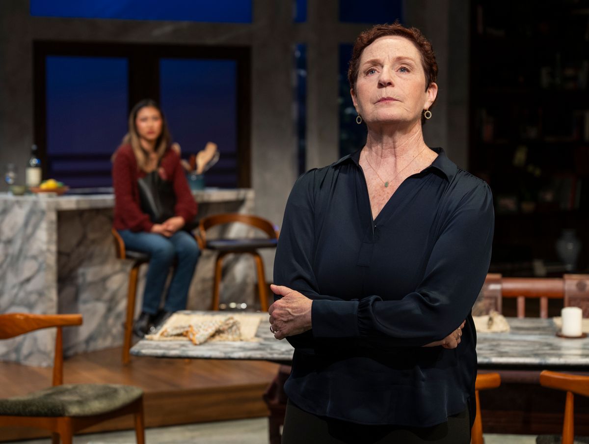 Mai Abe and Laura Gordon in DINNER WITH THE DUCHESS. Photo: Michael Brosilow.