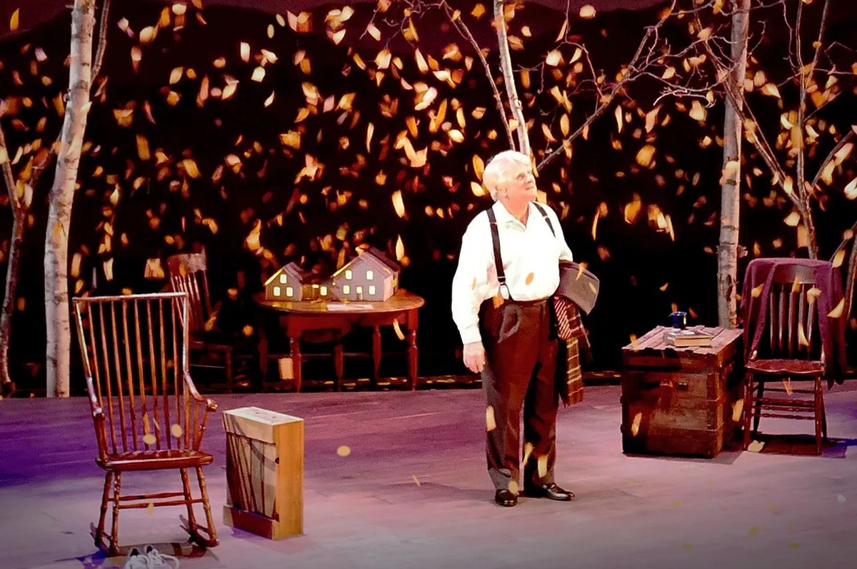 Emmy-winning actor Gordon Clapp as Robert Frost in Robert Frost: This Verse Business. 