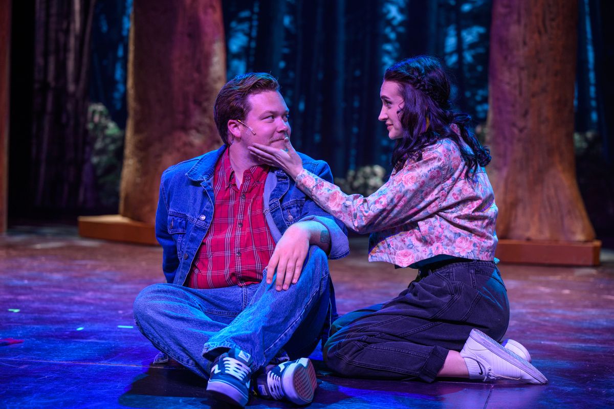 Emily (Taylor West, right) tries to tempt Christopher (Ethan Hines, left) int making a big, risky decision.