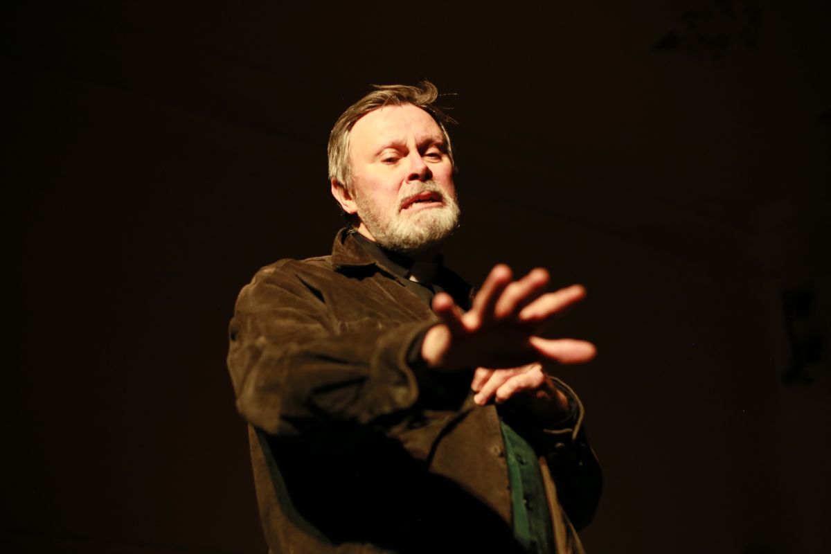 (PHOTO CREDIT: ANDREW POCHAN) Richard Bradbury as Father MacBride in Banshee by Adam Richter, playing May 1-10 at the WCR Center for the Arts in Reading, Pa. 